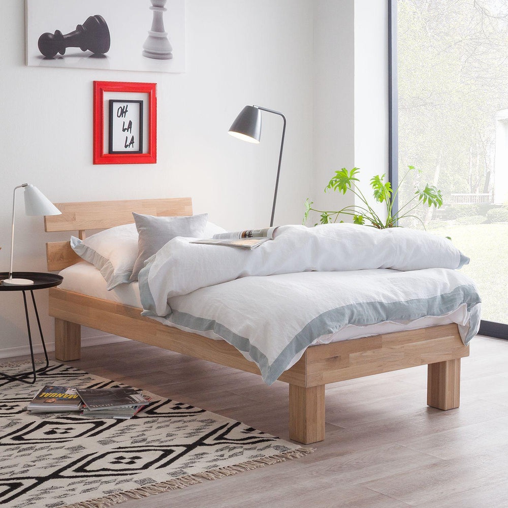 Letto in rovere massiccio 90 x 200 cm / 140 x 200 cm / 160 x 200 cm / 180 x 200 cm Stile scandinavo