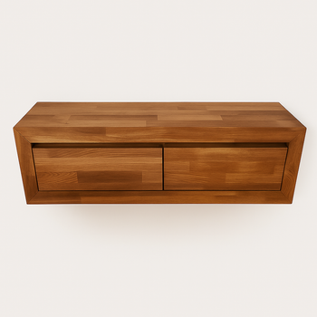 Consolle galleggiante in rovere massiccio Sven, 120 / 100 x 25 x 30 cm | NordicStory