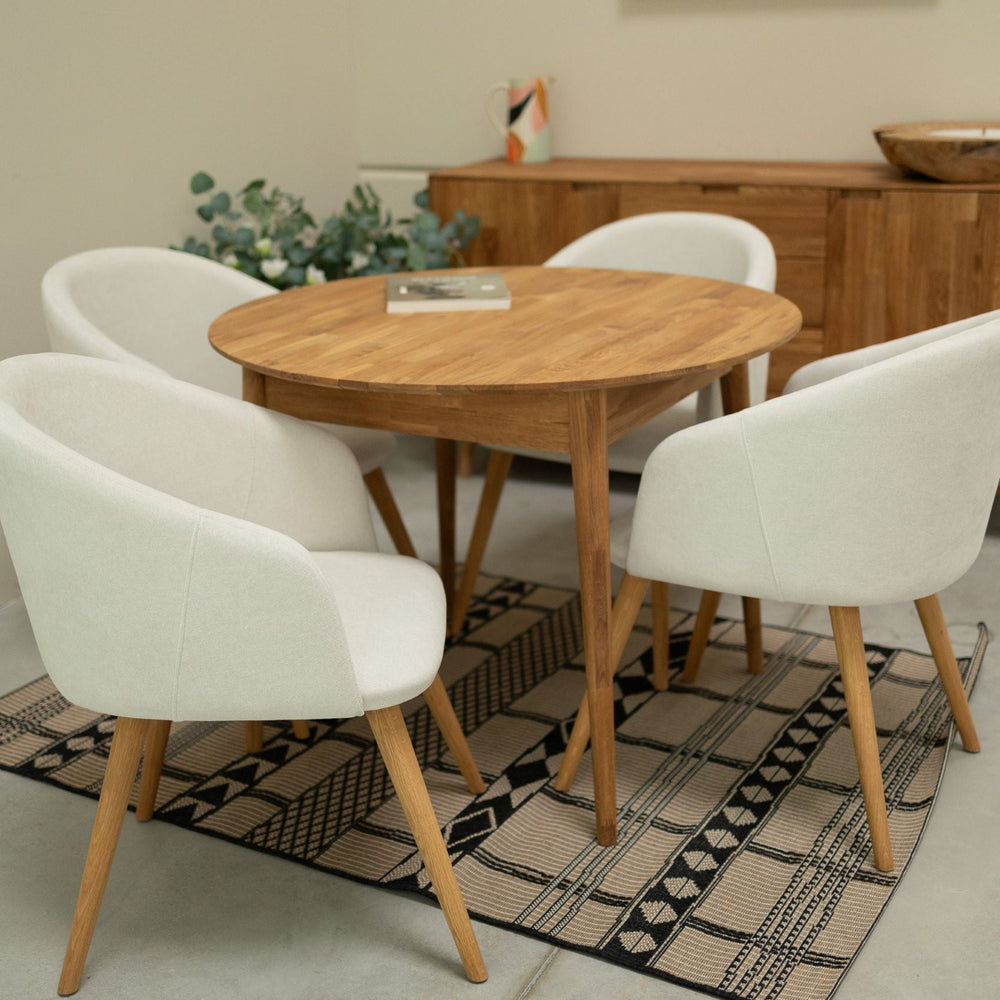 Poltrona in rovere massiccio Ana con imbottitura | VESKOR