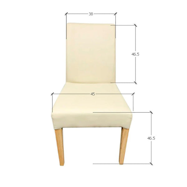 Confezione da 2 o 4 sedie da pranzo Malaga, struttura in rovere massiccio, rivestimento beige | NordicStory