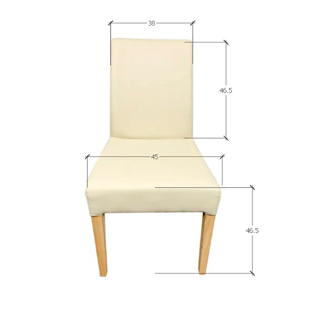 Confezione da 2 o 4 sedie da pranzo Malaga, struttura in rovere massiccio, rivestimento beige | NordicStory