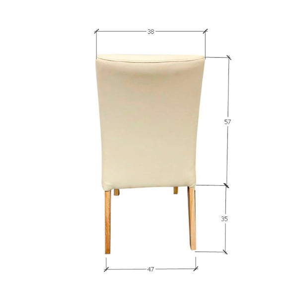Confezione da 2 o 4 sedie da pranzo Malaga, struttura in rovere massiccio, rivestimento beige | NordicStory