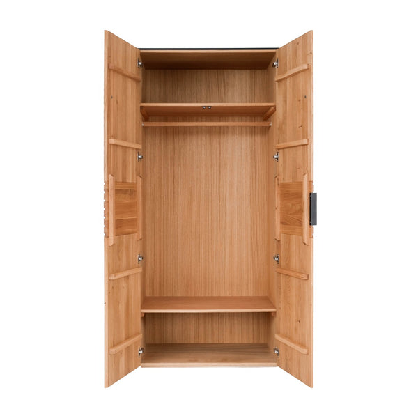 armario con 2 puertas de madera maciza roble