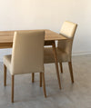 Confezione da 2 o 4 sedie da pranzo Malaga, struttura in rovere massiccio, rivestimento beige | NordicStory