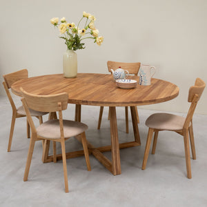 Confezione di 2 o 4 sedie da pranzo in rovere massiccio Diana Beige | NordicStory