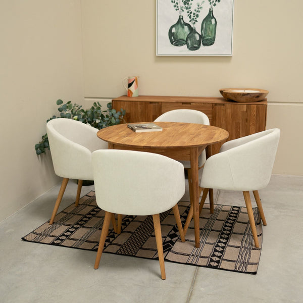 Poltrona in rovere massiccio Ana con imbottitura | VESKOR