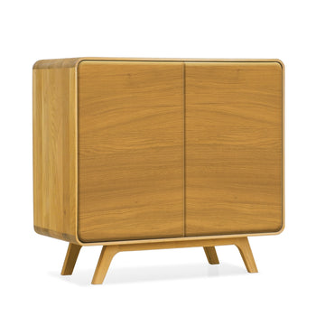 Credenza NordicStory in rovere massiccio Ginevra 1, 90 x 45 x 86 cm.