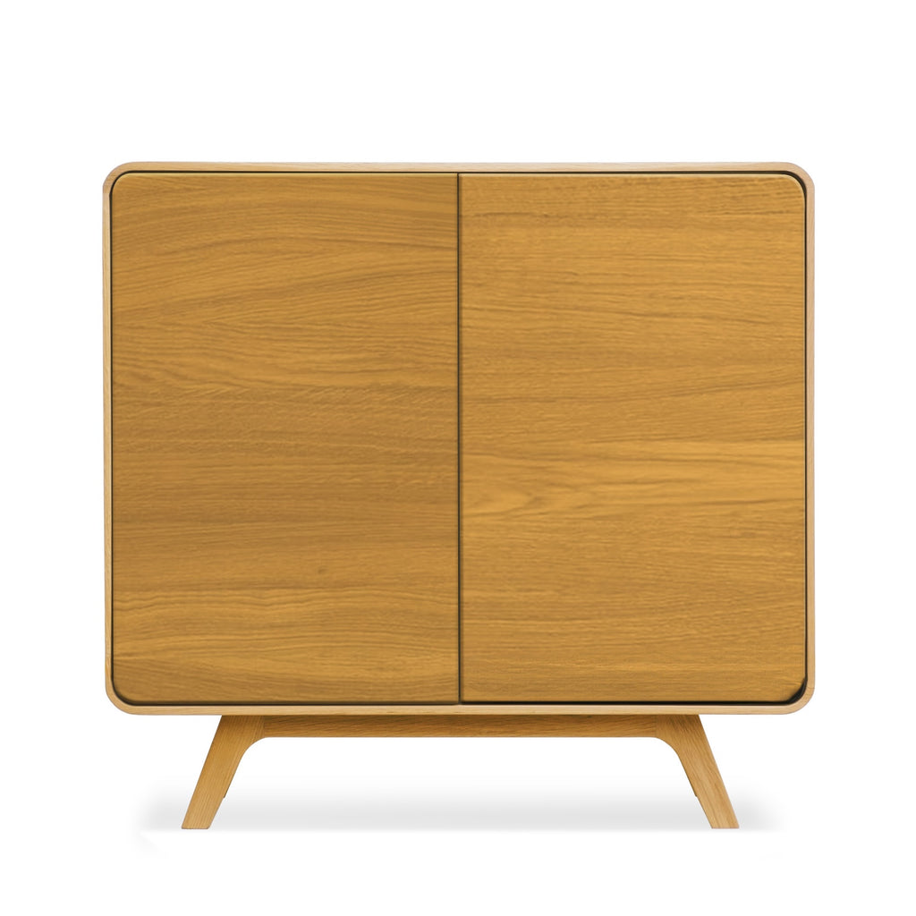 Credenza NordicStory in rovere massiccio Ginevra 1, 90 x 45 x 86 cm.