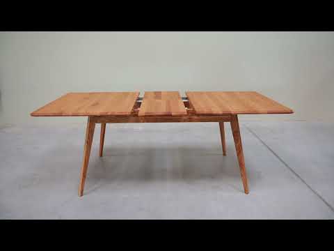 Tavolo da pranzo allungabile in rovere massiccio Ginevra, 160-200 x 90 x 75 cm. | NordicStory