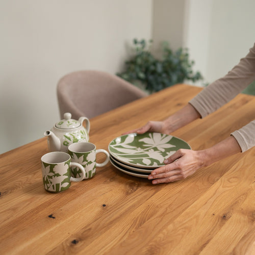 Mesa rectangular de comedor de madera maciza de roble Geneva | NordicStory