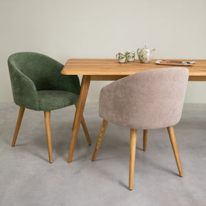 Mesa rectangular de comedor de madera maciza de roble Geneva | NordicStory