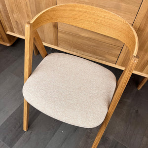 Confezione di 2 o 4 sedie da pranzo Oscar in rovere massiccio, imbottite | VESKOR