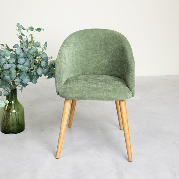 Poltrona in rovere massiccio Ana con imbottitura | VESKOR