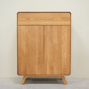 Scarpiera sostenibile in legno massiccio di quercia Ginevra RobleStore NordicStory
