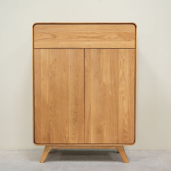 Scarpiera sostenibile in legno massiccio di quercia Ginevra RobleStore NordicStory