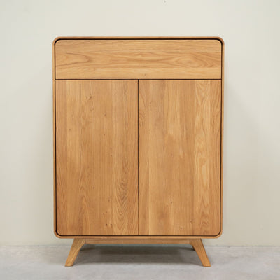 Scarpiera sostenibile in legno massiccio di quercia Ginevra RobleStore NordicStory