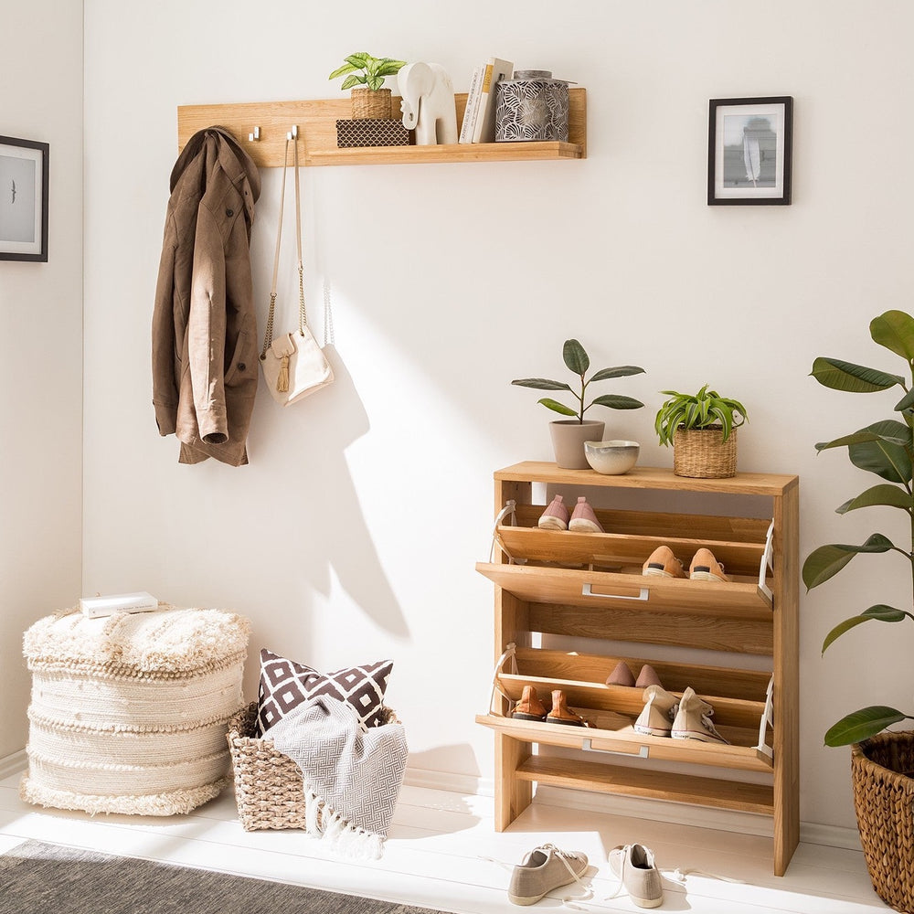 NordicStory Scarpiera in rovere Scarpiera in legno massiccio Scarpiera in legno massiccio