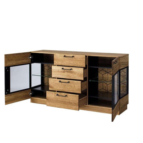 Credenza LoftStory in legno di quercia Mozaik 47 170 x 42 x 90 cm.