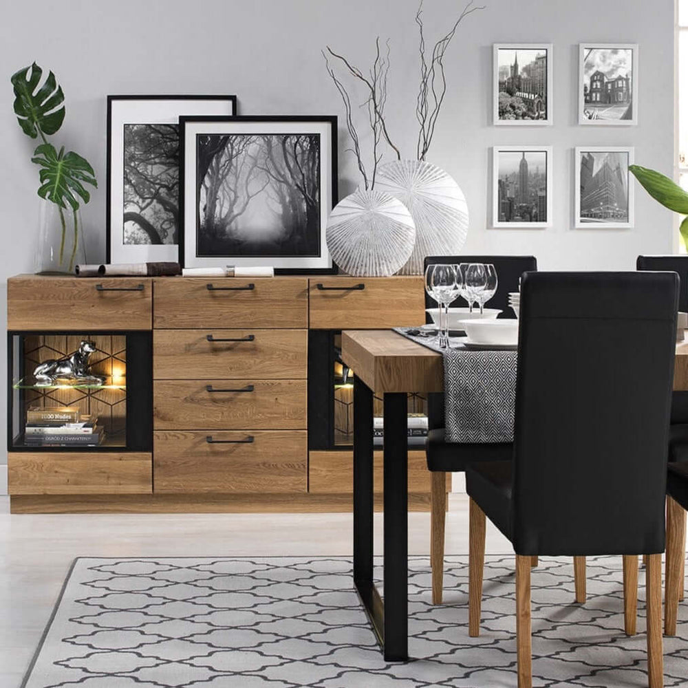 Credenza LoftStory in legno di quercia Mozaik 47 170 x 42 x 90 cm.