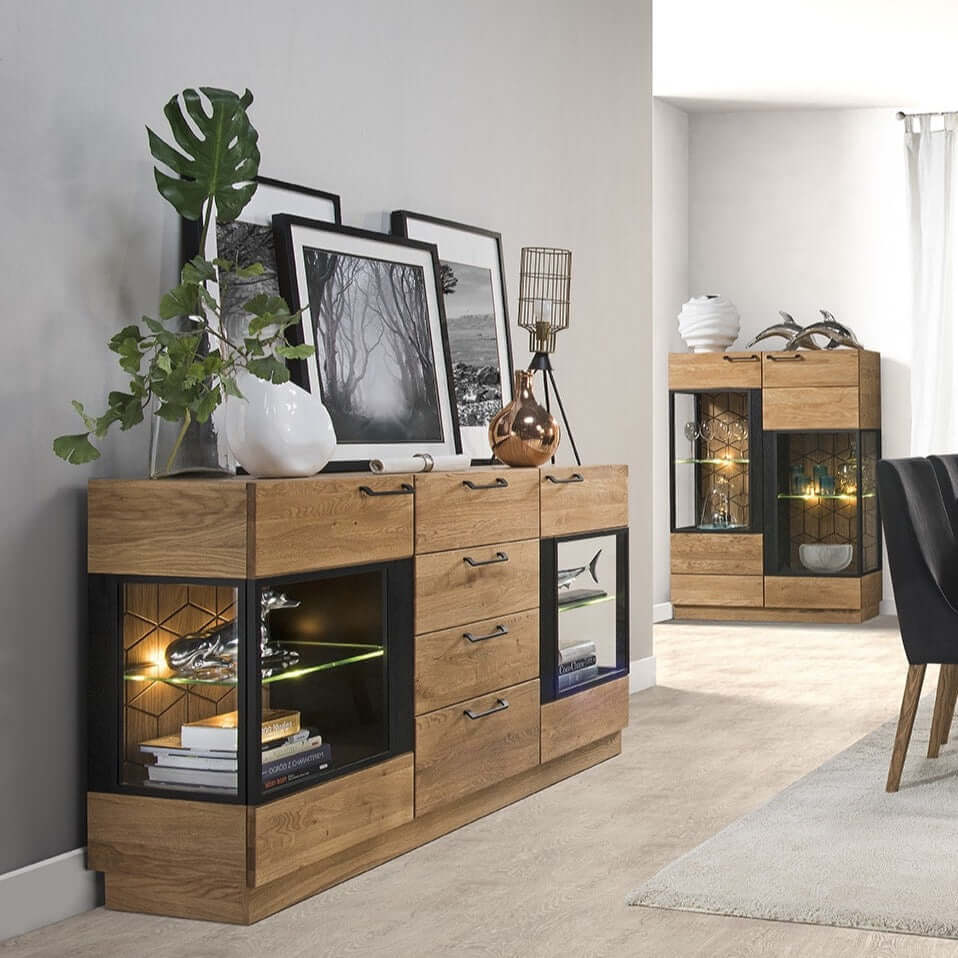 Credenza LoftStory in legno di quercia Mozaik 47 170 x 42 x 90 cm.