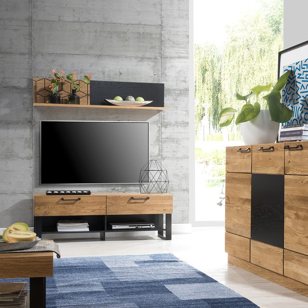 LoftStory Porta TV in legno di quercia design industriale nordico