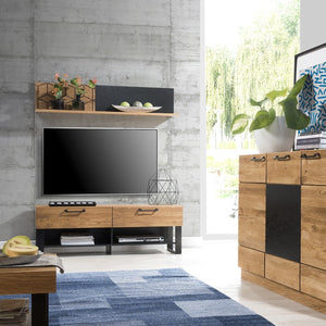 LoftStory Porta TV in legno di quercia design industriale nordico