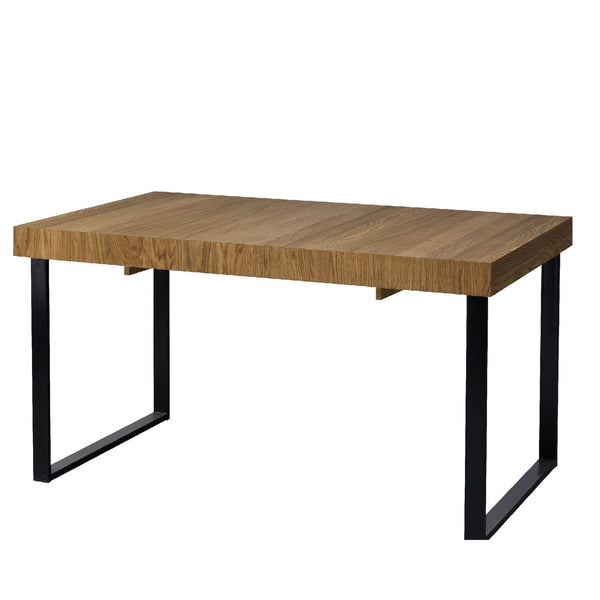 LoftStory Tavolo da pranzo allungabile con gambe in metallo Design industriale nordico