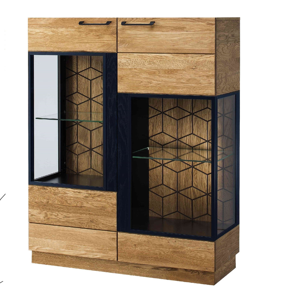 LoftStory Vetrina in legno di quercia Design industriale nordico
