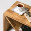 Tavolino scandinavo in legno massiccio di quercia per divano e comodino