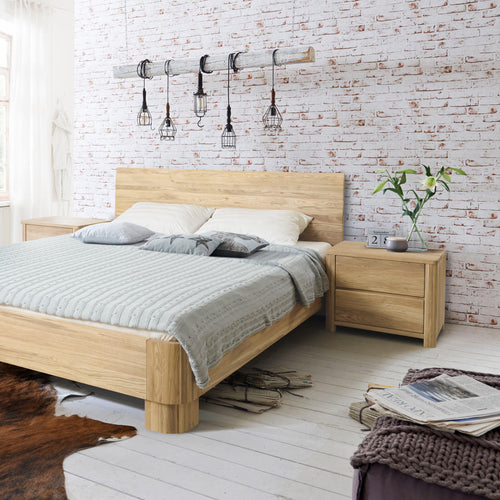 Comodino Elsa in rovere massiccio, 56,5 x 44 x 47 cm | NordicStory