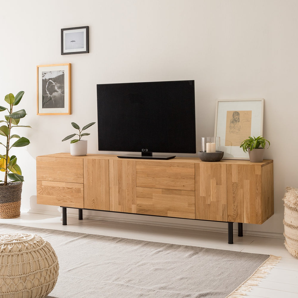 Porta TV NordicStory in legno massiccio di quercia