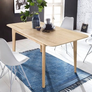 Tavolo da pranzo allungabile NordicStory France in rovere massiccio 120-160 x 80 x 75 cm.