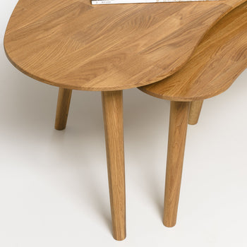 Tavolino da caffè NordicStory in legno massiccio di rovere naturale sbiancato tavolino da caffè per il soggiorno ufficio ufficio ufficio 