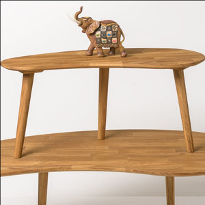 Tavolino da salotto in legno massiccio di rovere nordico