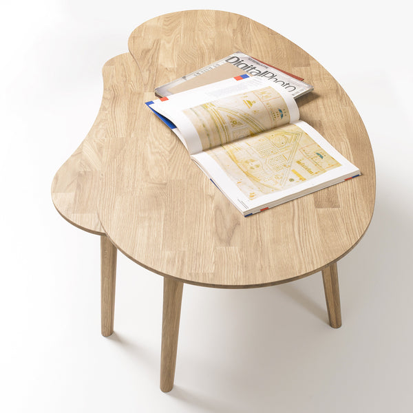 Tavolino da caffè NordicStory in legno massiccio di rovere naturale sbiancato tavolino da caffè per il soggiorno ufficio ufficio ufficio 