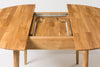 NordicStory tavolo da pranzo allungabile Scandi 100-130cm in legno massiccio di rovere 100 naturale sbiancato