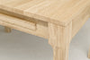 Tavolo da pranzo allungabile NordicStory 80-120 cm in legno massiccio di rovere 100 naturale sbiancato