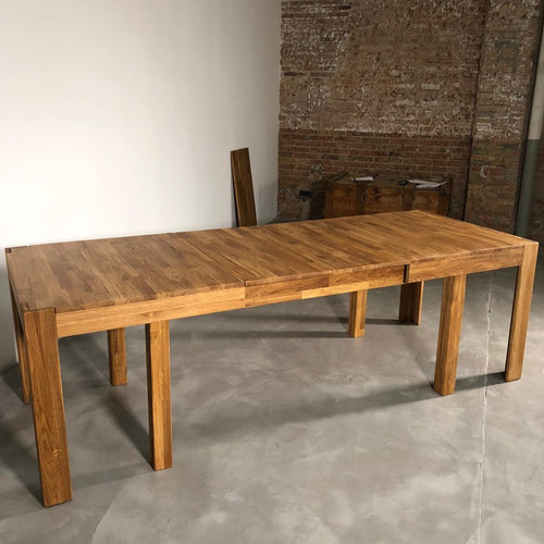 NordicStory Tavolo da pranzo allungabile in legno massiccio di quercia