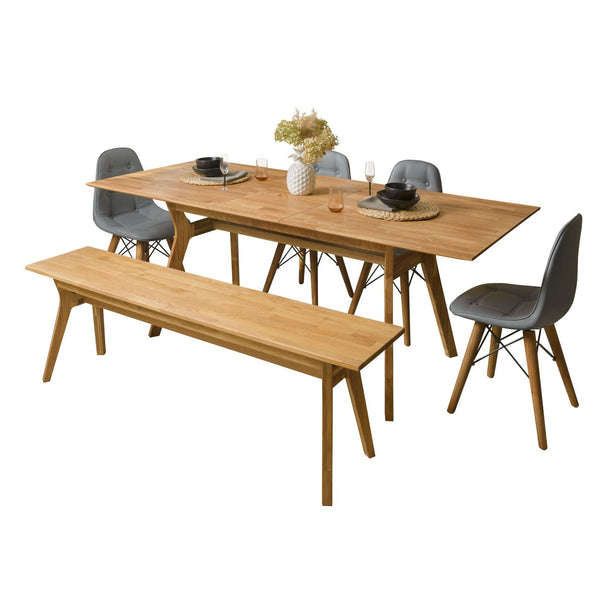 Panca in rovere massiccio NordicStory Harold 140 x 40 x 45 cm.
