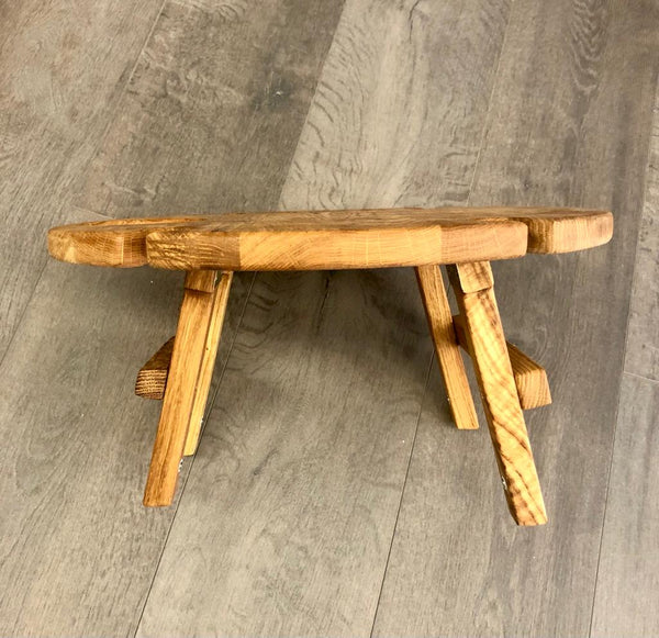 NordicStory Mini tavolo da vino pieghevole in legno massiccio di quercia
