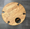NordicStory Mini tavolo da vino pieghevole in legno massiccio di quercia