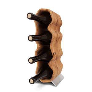 Portabottiglie in rovere fatto a mano AWRY, supporto per 4 bottiglieRoble.Store