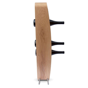 Portabottiglie in rovere fatto a mano EGG, supporto per 7 bottiglieRoble.Store