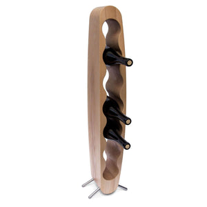Portabottiglie in rovere fatto a mano EGG, supporto per 7 bottiglieRoble.Store