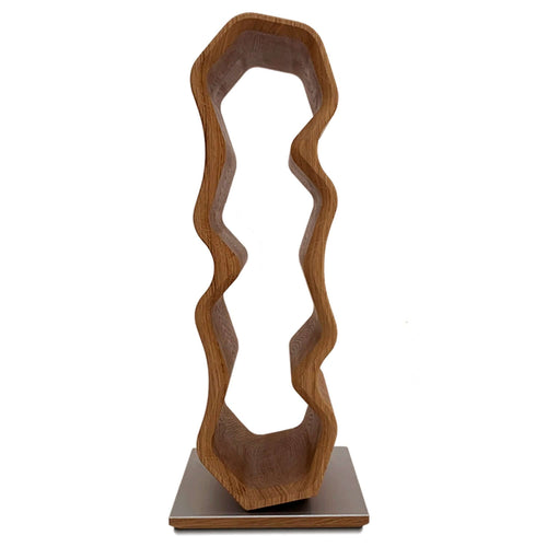 Portabottiglie in rovere fatto a mano AWRY 2.0, supporto per 4 bottiglieRoble.Store