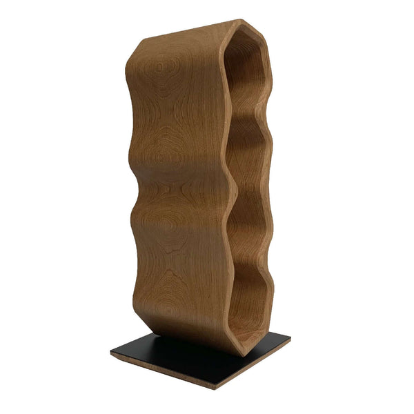 Portabottiglie in rovere fatto a mano AWRY 2.0, supporto per 4 bottiglieRoble.Store