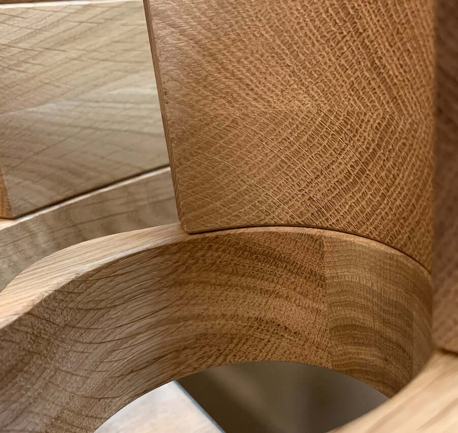 NordicStory Portabottiglie in rovere fatto a mano OMO 9, supporto per 9 bottiglie di vino