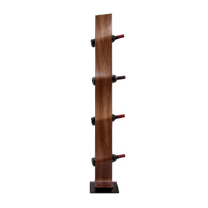 NordicStory Portabottiglie in rovere fatto a mano TWIST, portabottiglie per 4 bottiglie