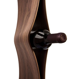 NordicStory Portabottiglie in rovere fatto a mano TWIST, portabottiglie per 4 bottiglie