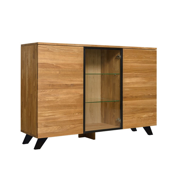 Cassettiera in rovere massiccio NordicStory Moritz 2, 150 x 40 x 101,9 cm.